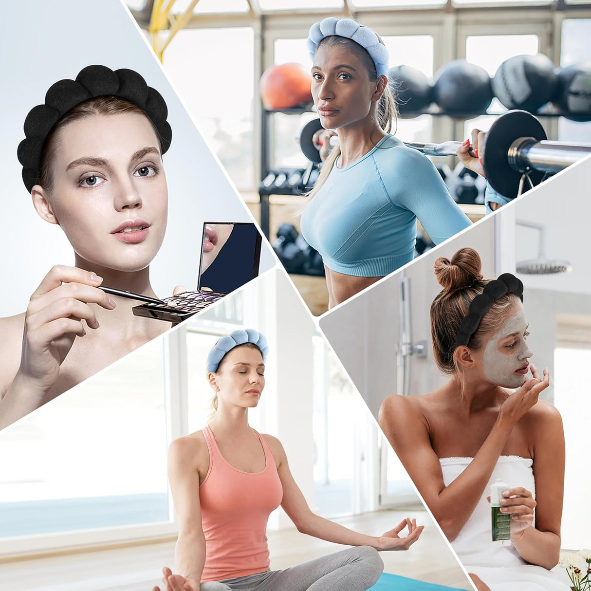 Diademas de spa para lavar la cara o el rostro Ztomine