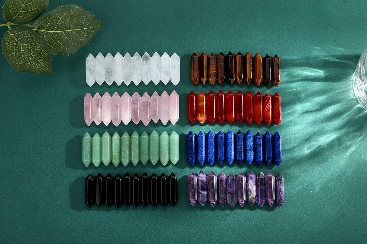 Varitas de Cristal de Cuarzo Cornalina para Meditación y Reiki