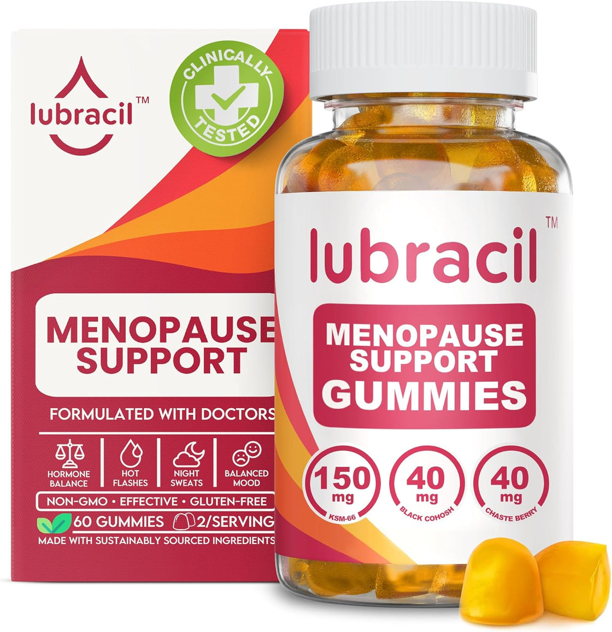 Lubracil Gominolas para Menopausia, Balance Hormonal, 60 pcs
