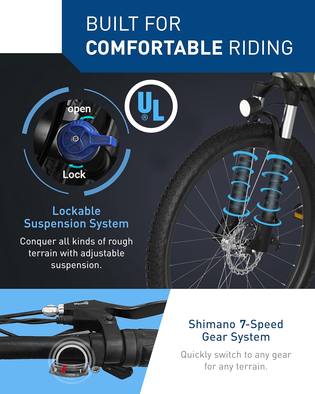 Bicicleta eléctrica Hiboy P7, 800W, 25mph, batería 696WH