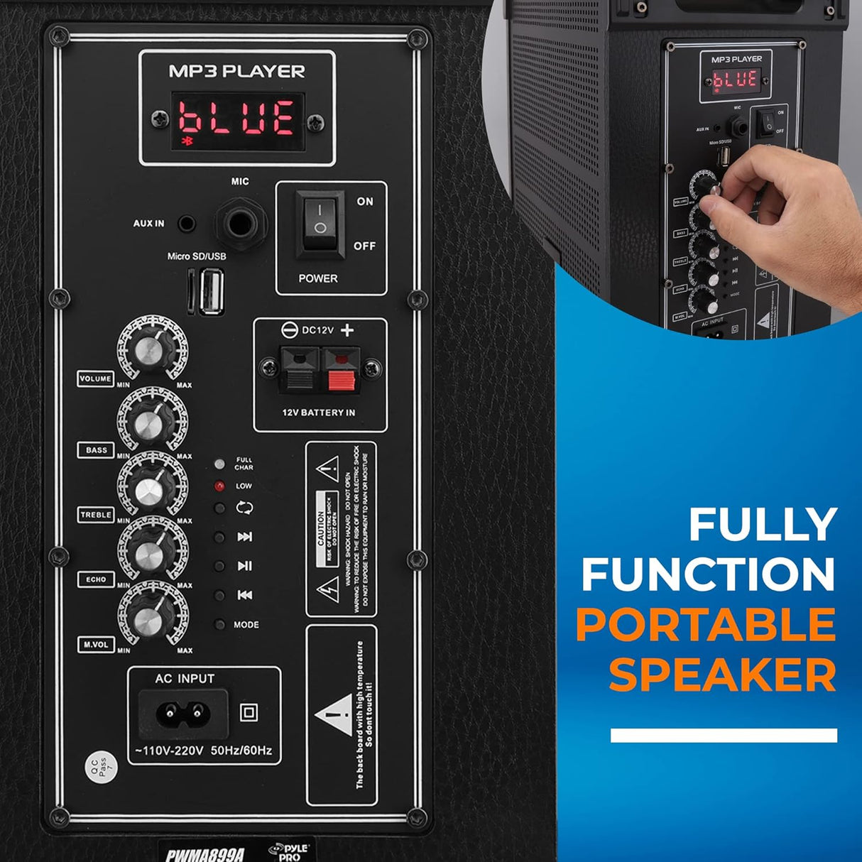 Parlantes Portátiles con Bluetooth PYLE-PRO PWMA899A