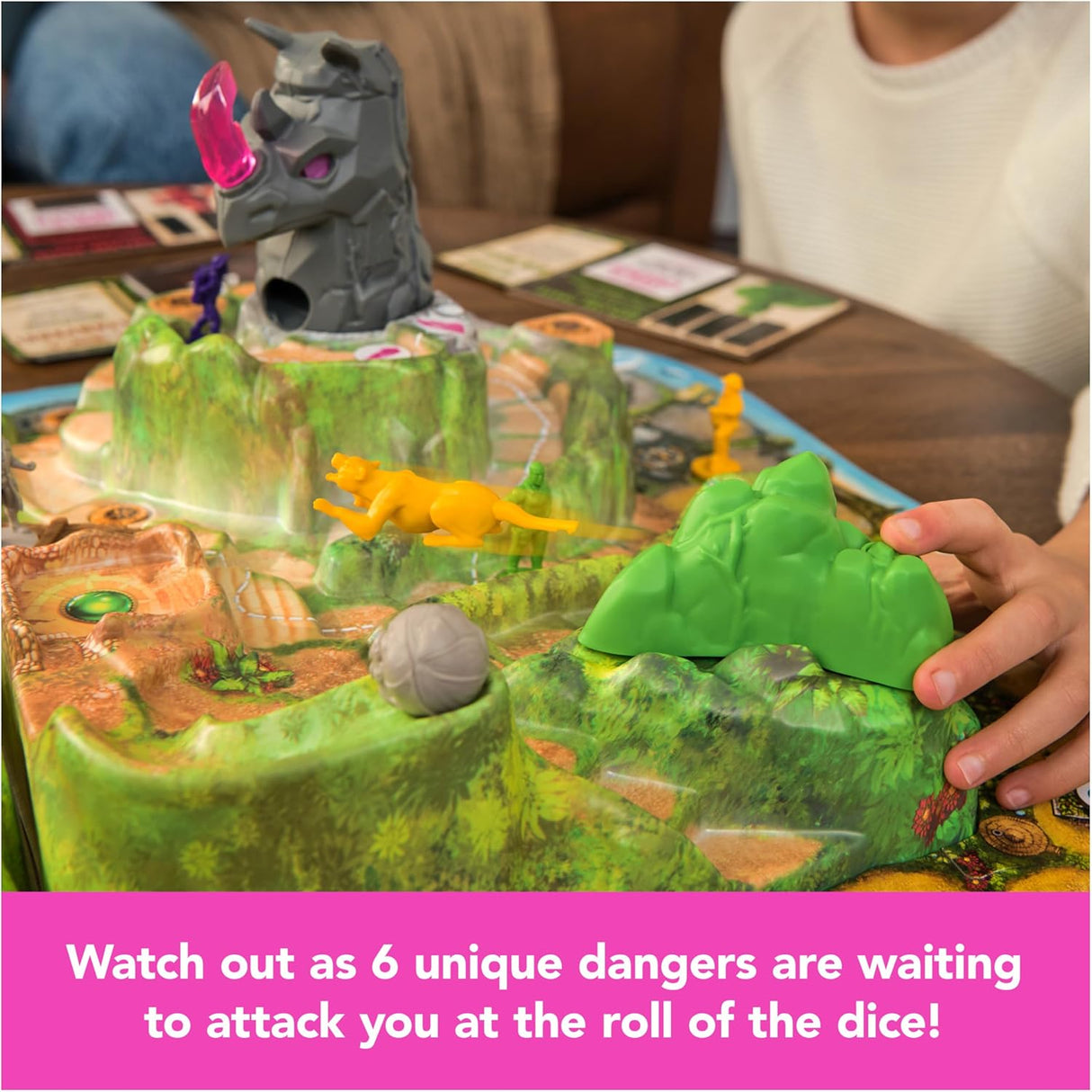 Juego de mesa Jumanji Stampede de Spin Master, cooperativo