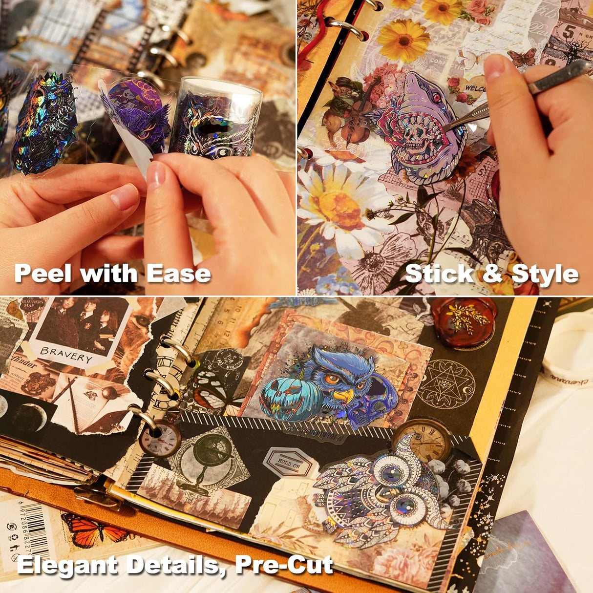 Cintas Holográficas PET Precortadas Animales Scrapbooking