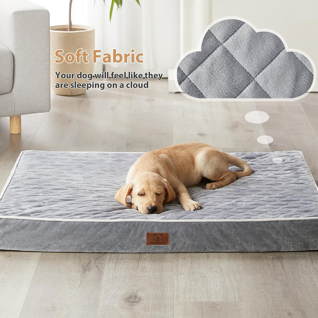 Cama Ortópedica para Perros Grandes WNPETHOME, Impermeable XL