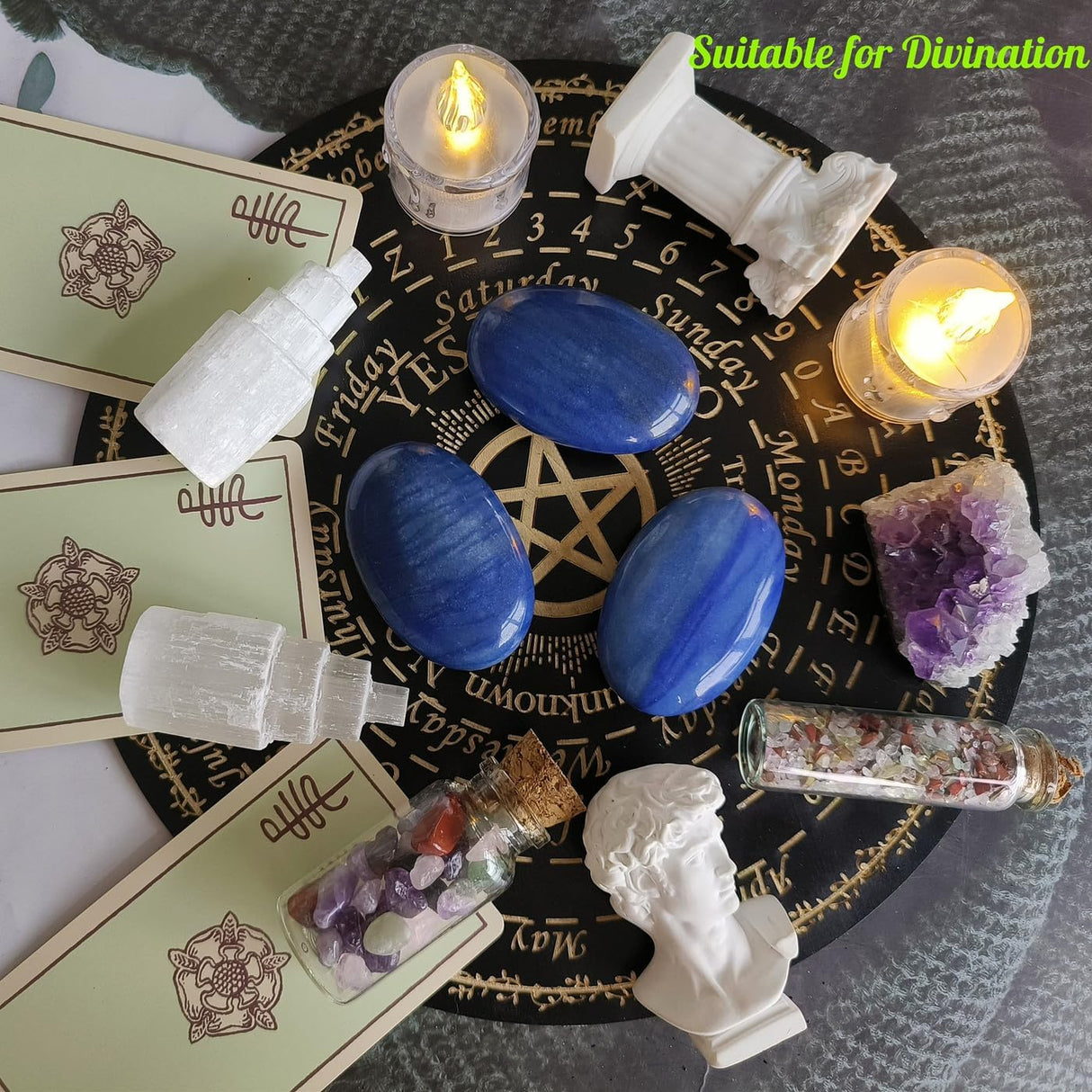 Cristales de aventurina azul de 2.4 in, piedras preciosas