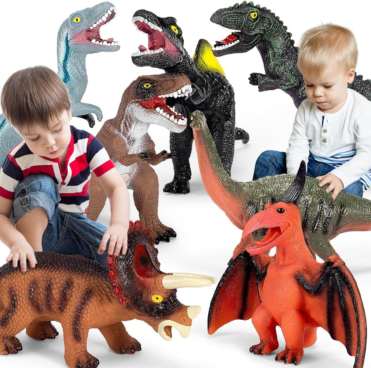 Juguetes Dinosaurios Jumbo 7 Piezas - Perfecto Regalo Infantil