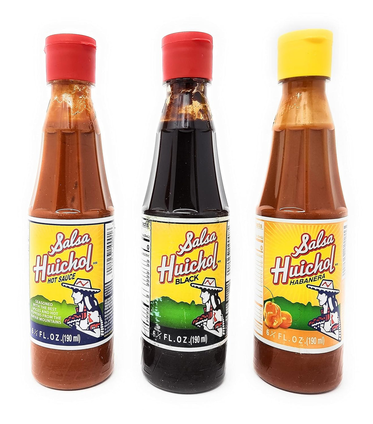 Paquete de Salsa Huichol (3 Pack) - Hot, Habanera, Negra
