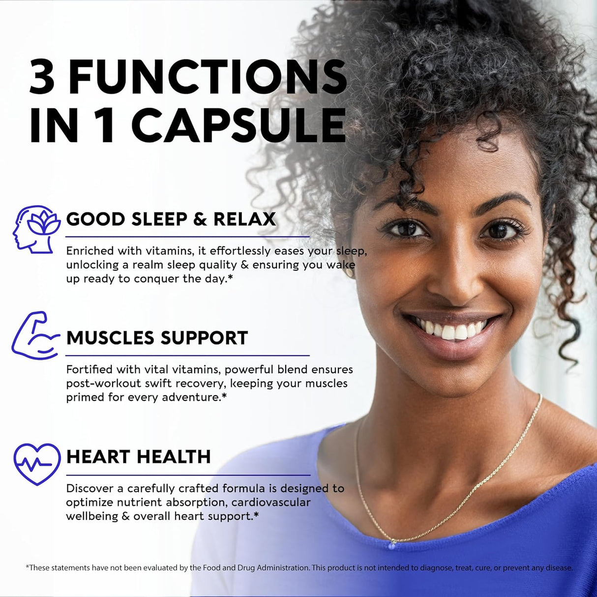 Glicinato de Magnesio 500 mg Sueño y Salud Muscular Cardíaca