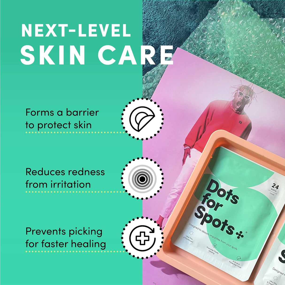 Parches de espinillas para cara paquete de 24 Dots for Spots