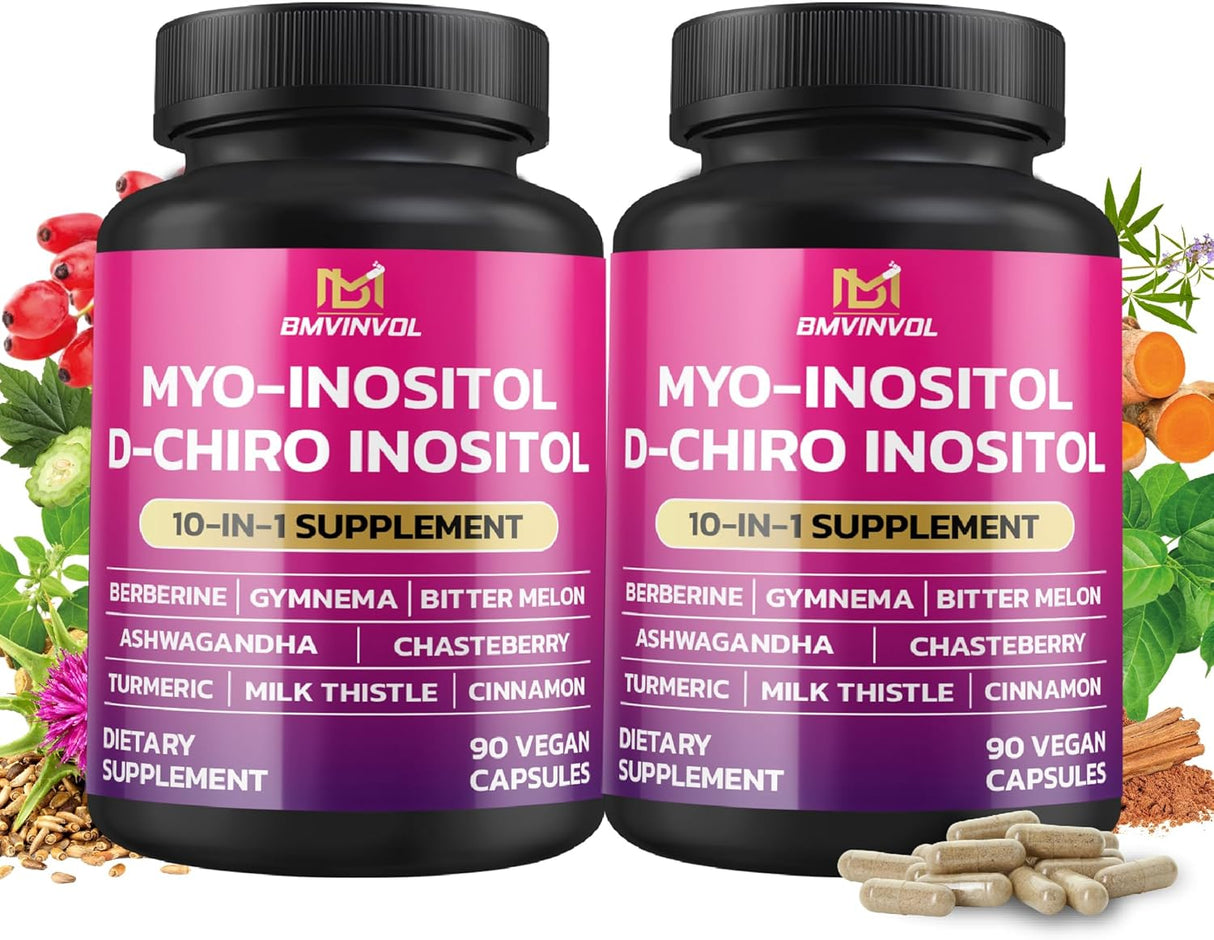 Suplemento de inositol BMVINVOL 2 pack, 40:1, con berberina y más