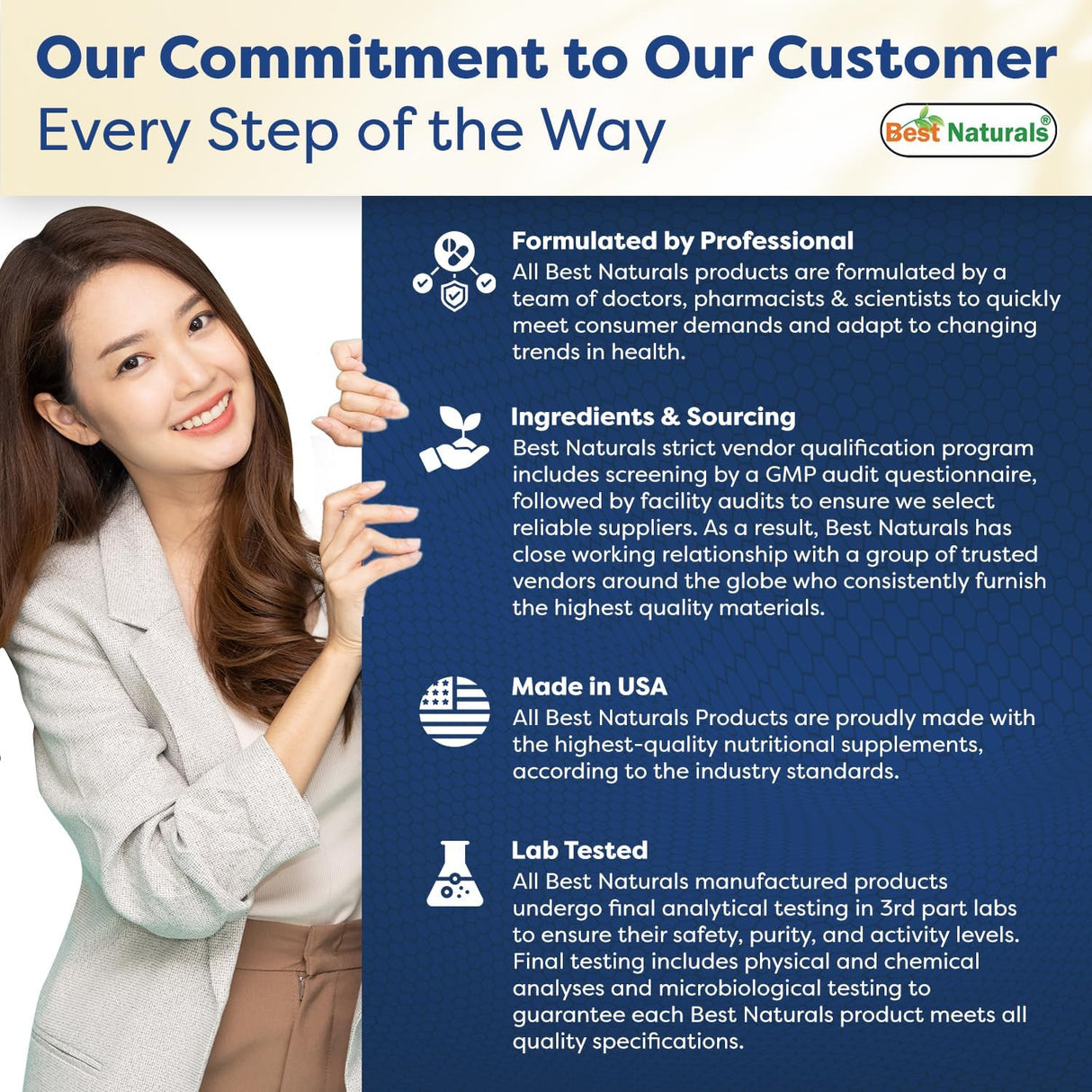 L-Lisina 1000mg 180 Tabletas - Best Naturals, Inmunidad y Herpes