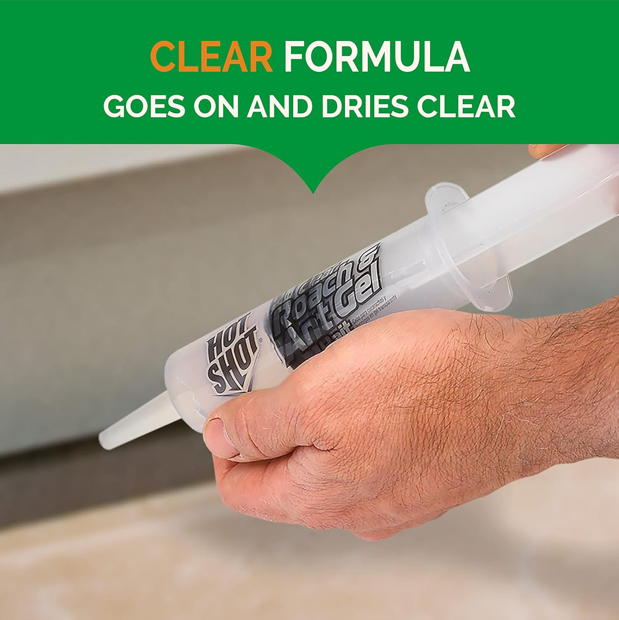 Cebo Gel Ultra Claro para Cucarachas y Hormigas Hot Shot 2.5 oz