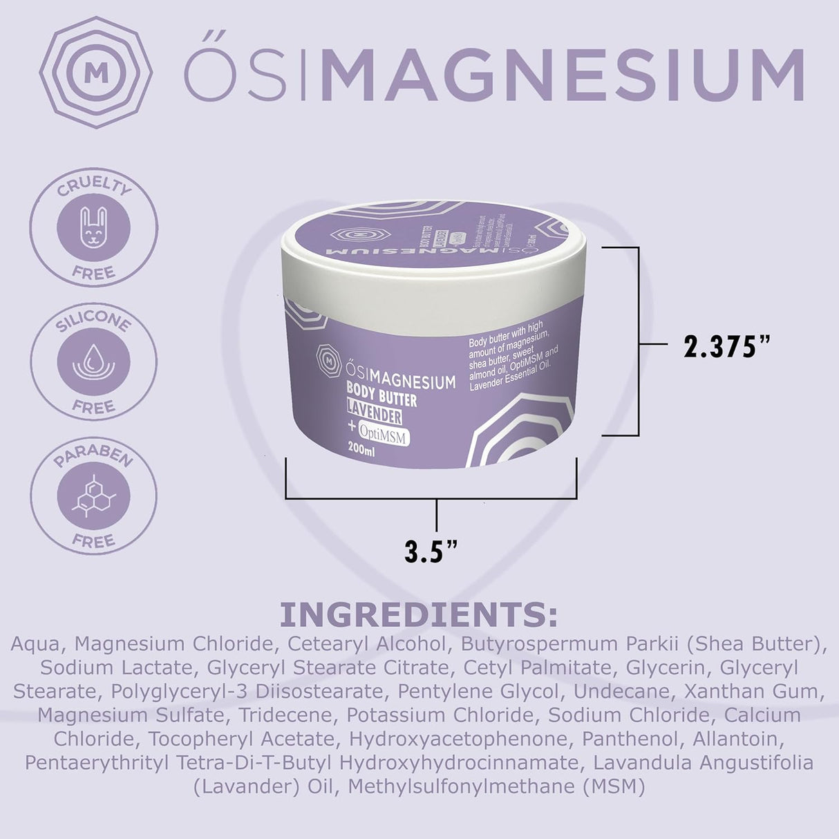 Manteca Corporal de Lavanda con OptiMSM - 6.76oz