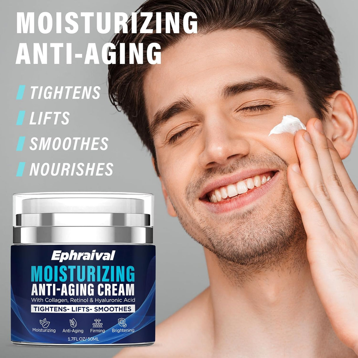 Crema hidratante facial Ephraival para hombre día y noche