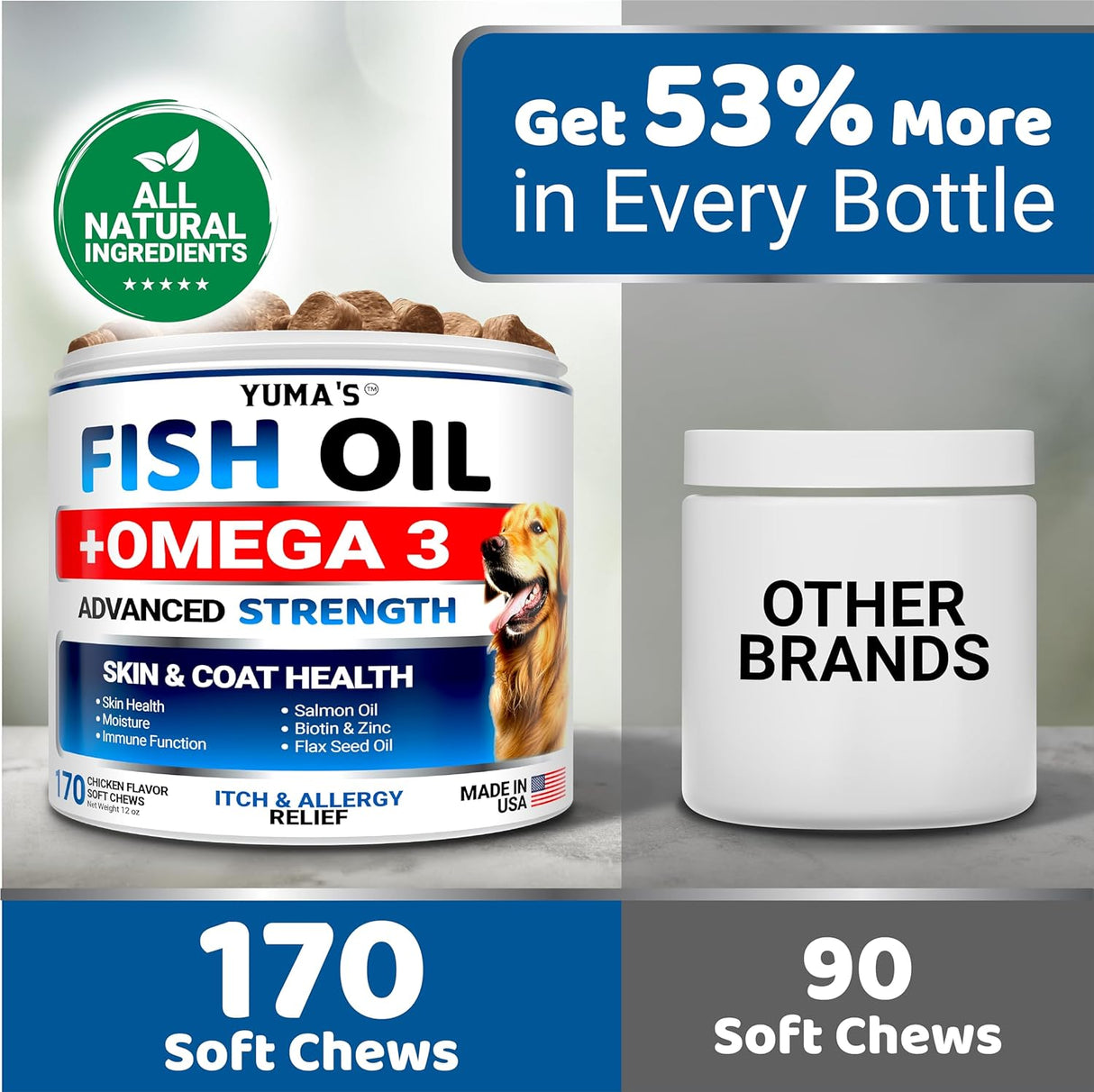 Aceite de pescado Omega 3 para perros – 170 unidades