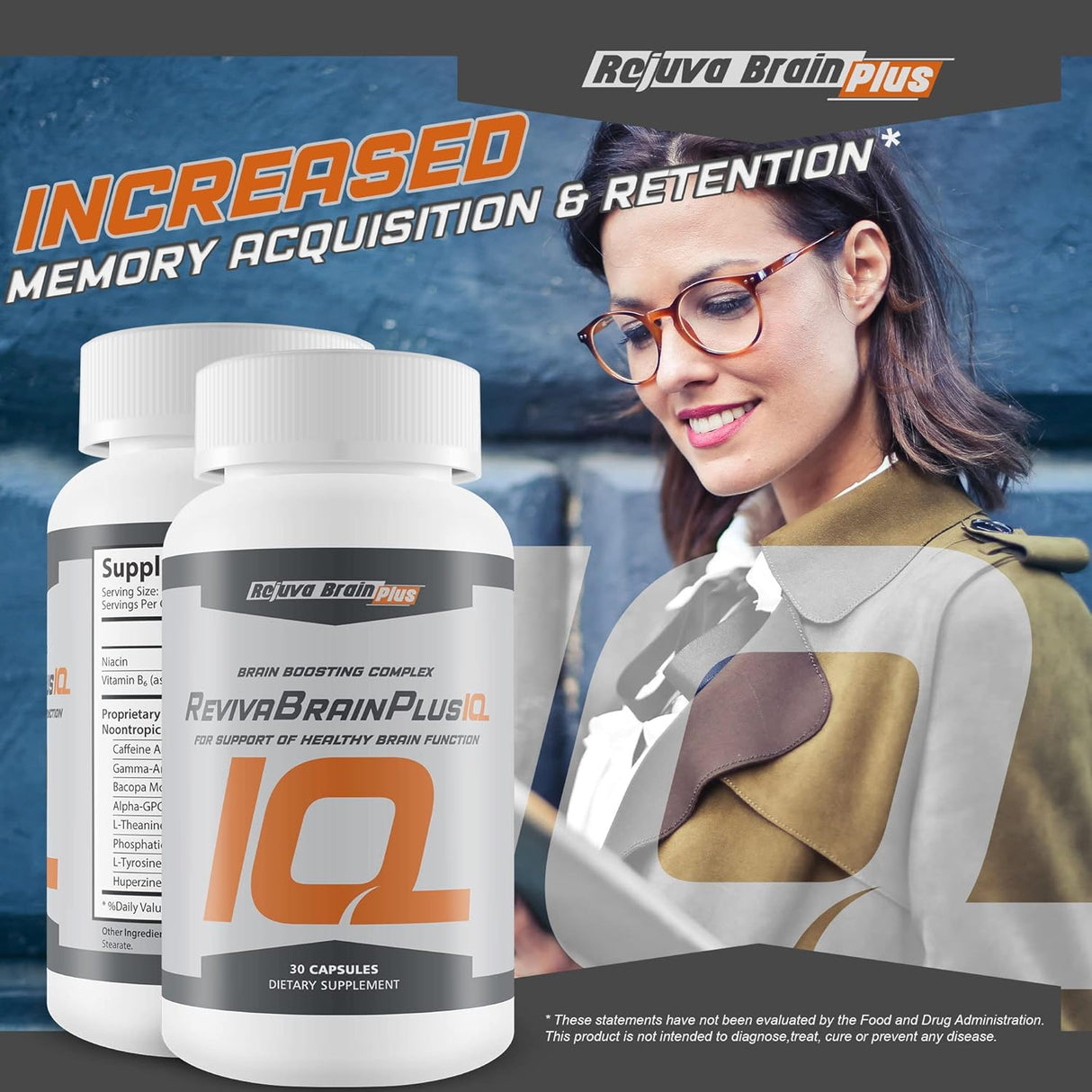 Reviva Brain Plus IQ - Apoyo saludable y complejo ultra para cerebro**