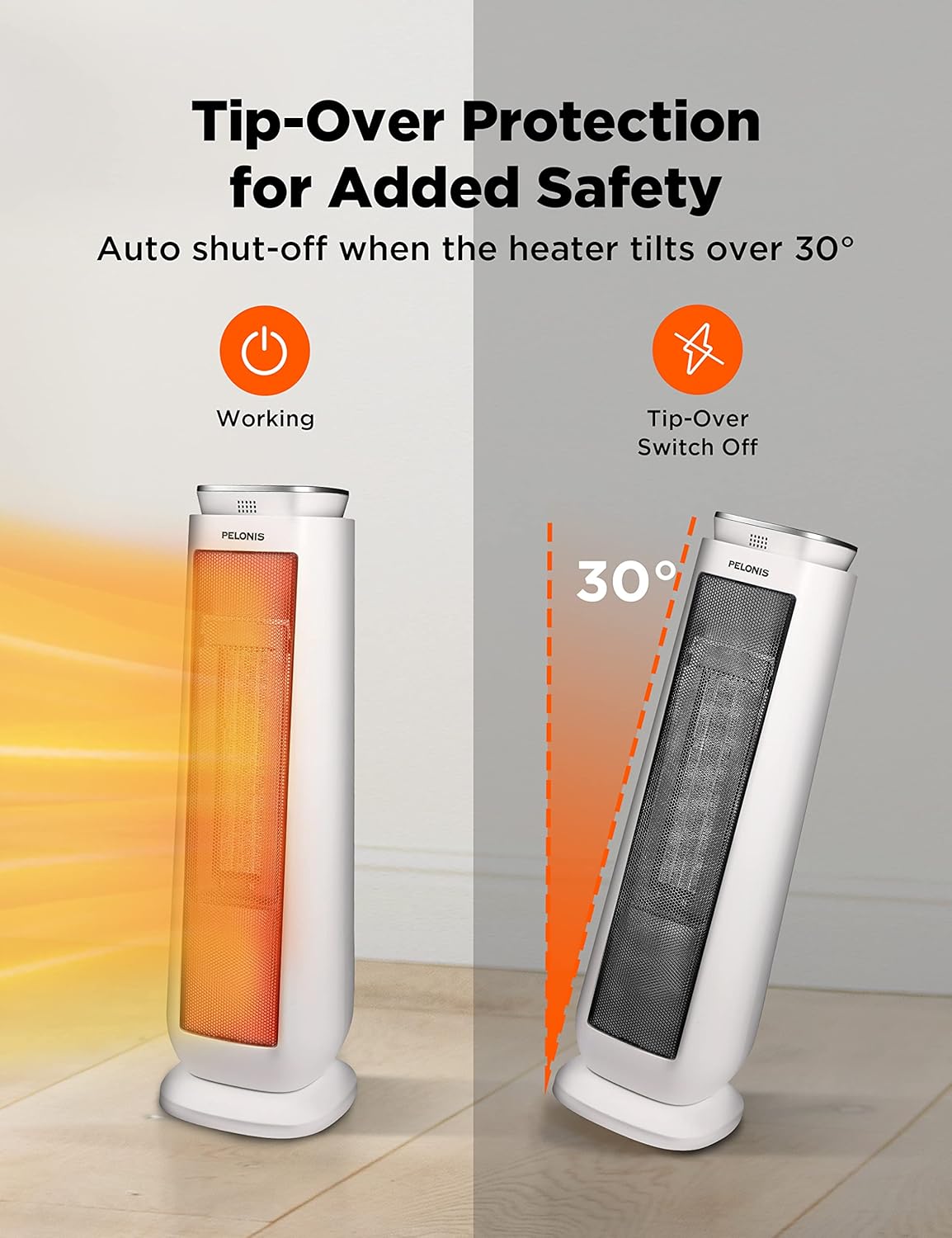 Calentador de espacio interior de 1500 W con control remoto