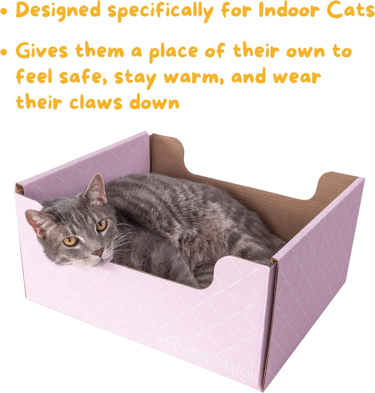 Rascador y tumbona extragrande de cartón resistente de gatos