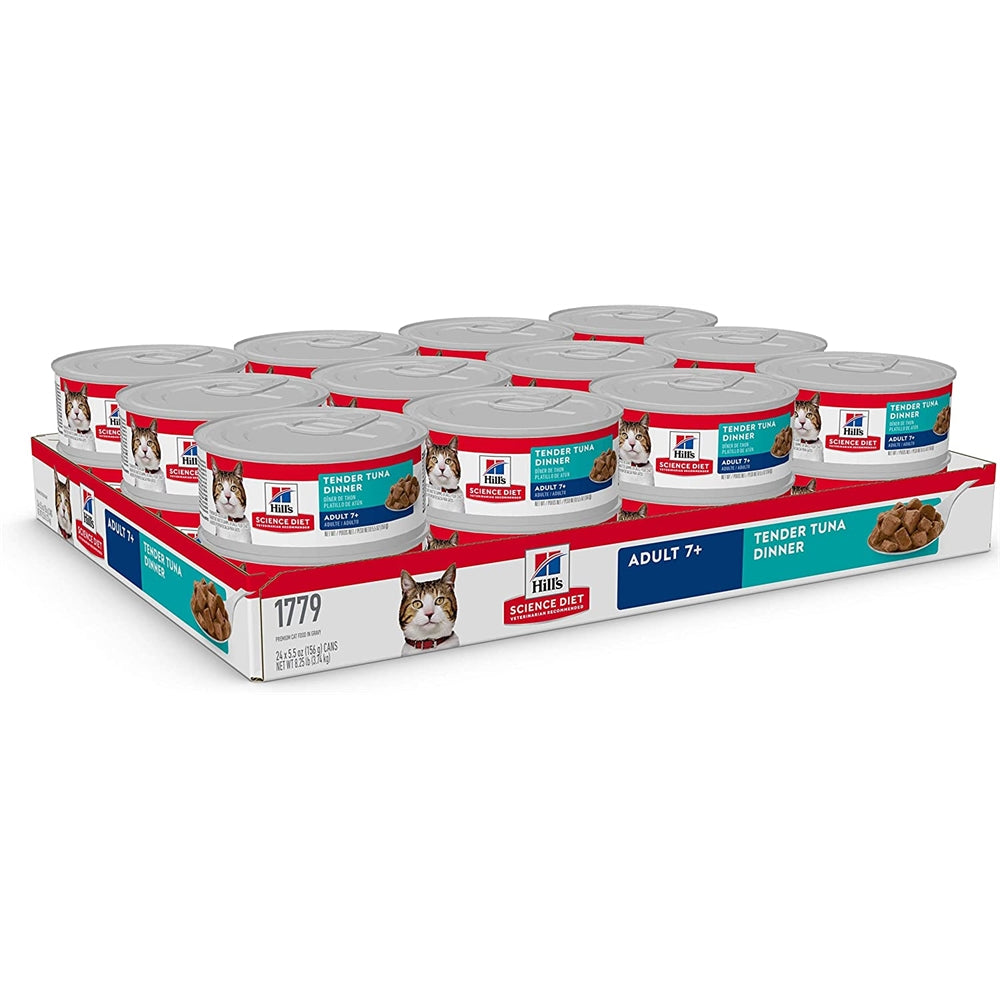 Alimento Cena de atún tierna para gatos latas paquete de 24