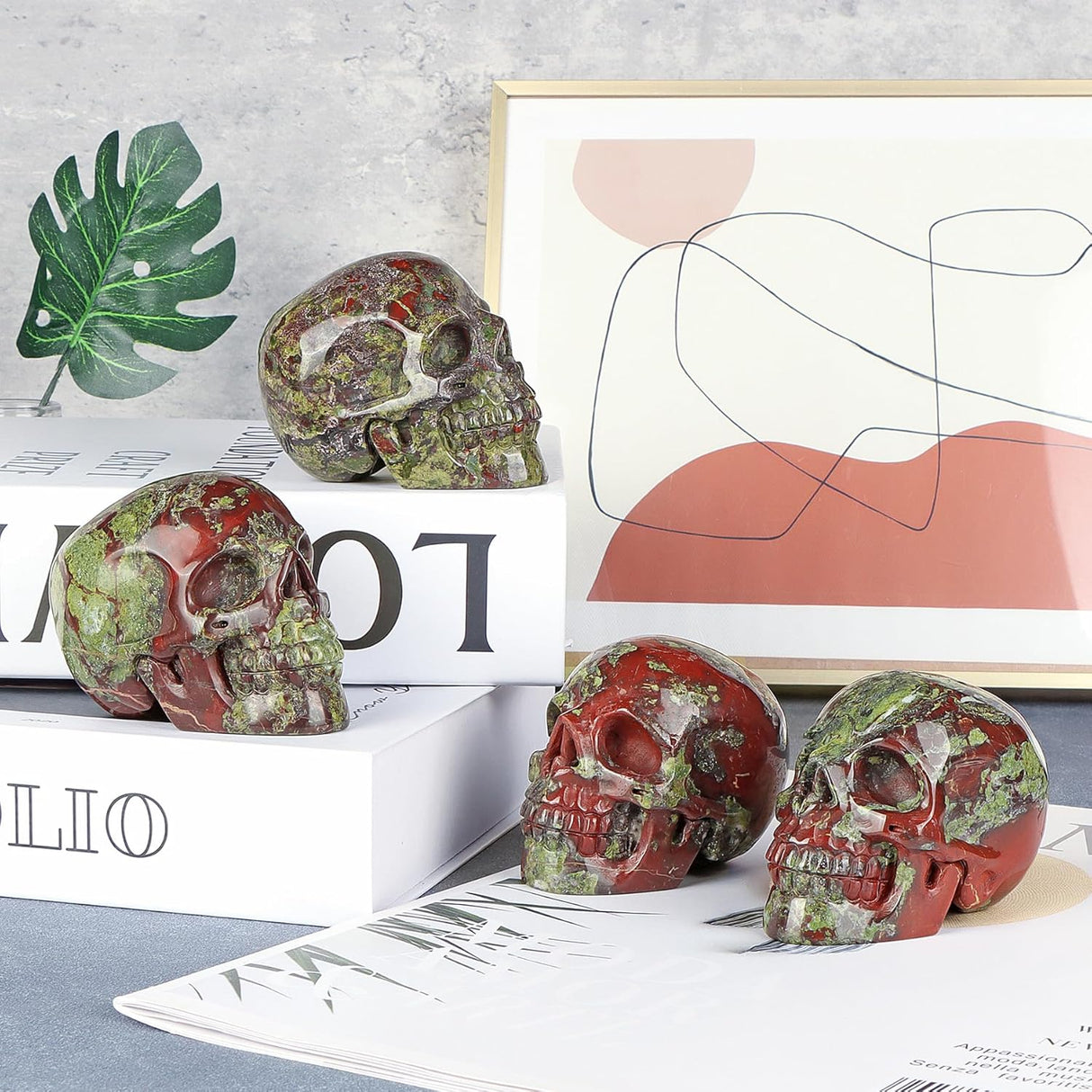 Calavera de Cristal de Sangre de Dragón 3.0 Decoración Halloween