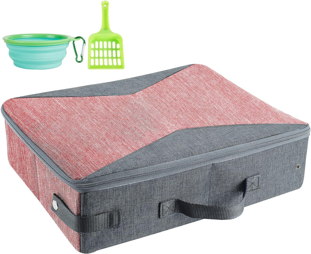 Arenera portátil para gatos con tapa y asa HiCaptain