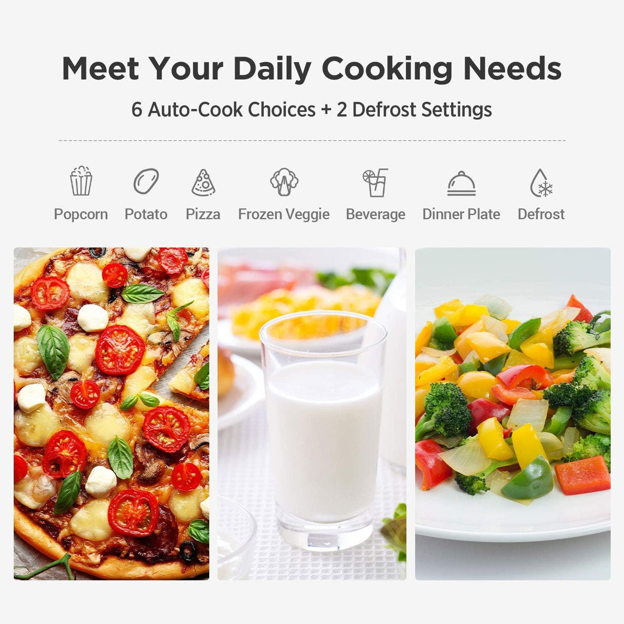 Microondas de Encimera COMFEE, 0.7 Cu Ft, 700W, EM720CPL-PM