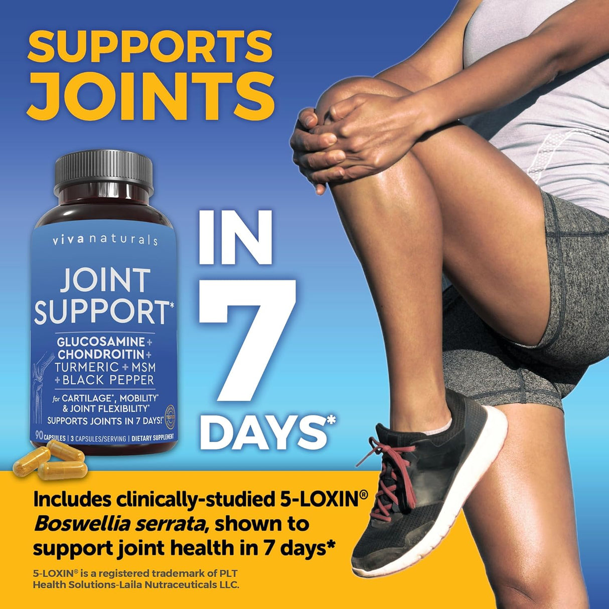 Suplemento de apoyo articular de glucosamina condroitina MSM