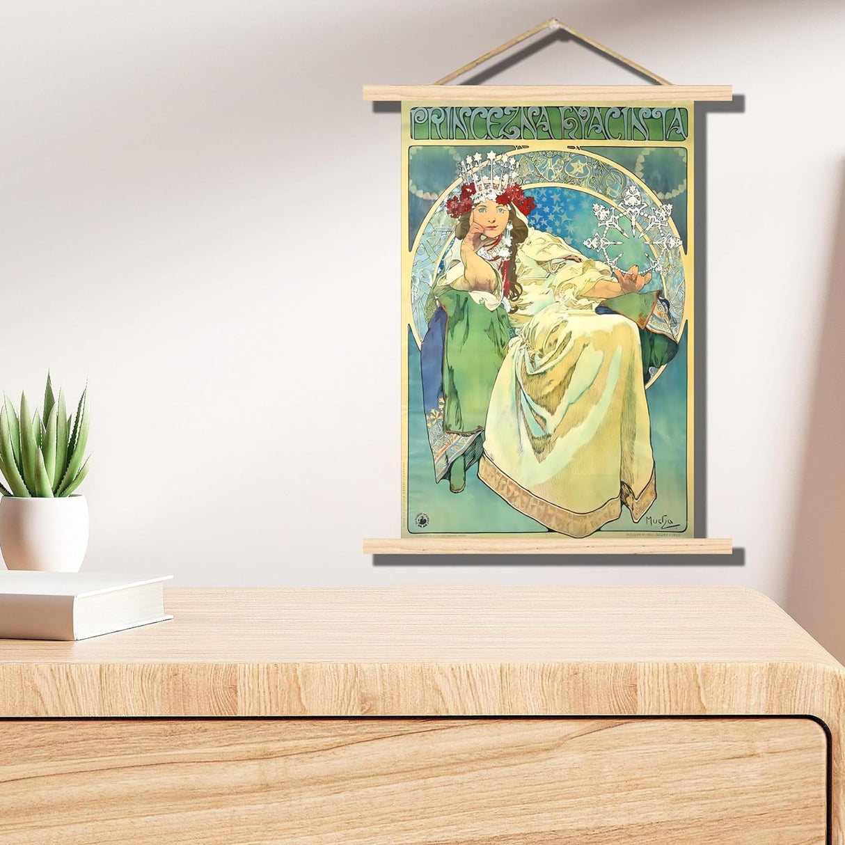 Póster artístico de Alphonse Mucha para decoración del hogar