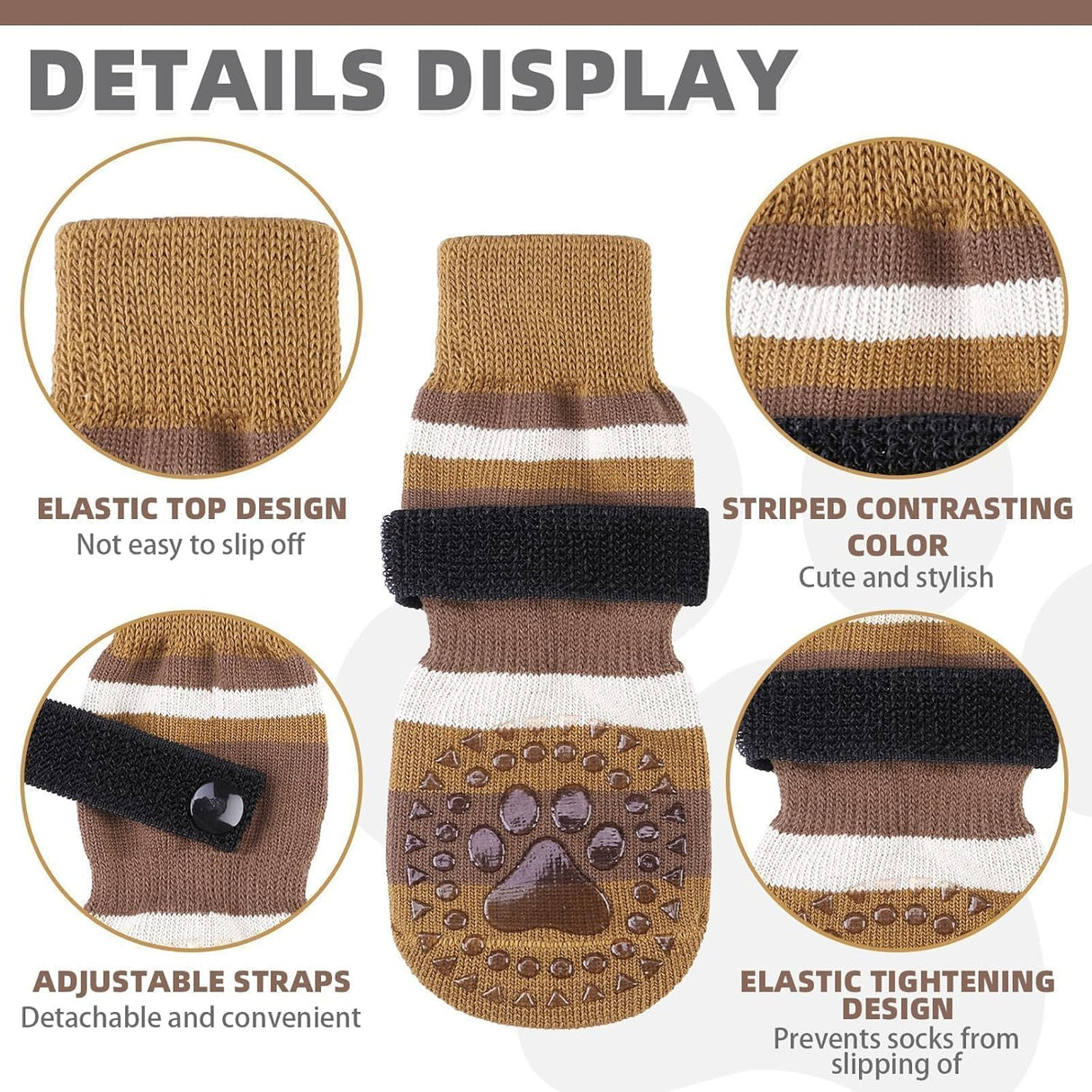 Calcetines Antideslizantes para Perros KOOLTAIL, 3 Pairs SM