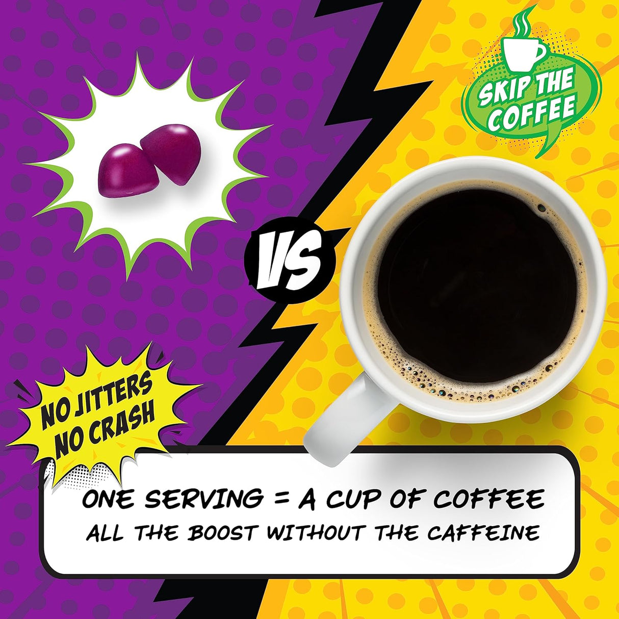 Suplementos de vitaminas Energy Boost sin café sin cafeína