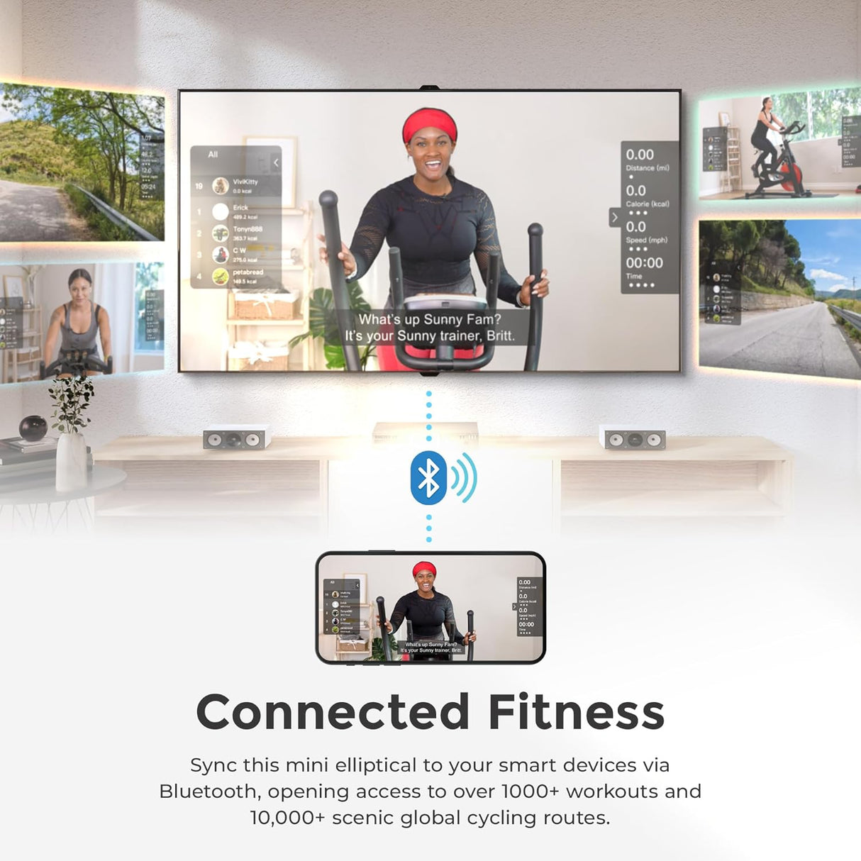 Elíptica de escritorio Sunny Health & Fitness, portátil, magnética