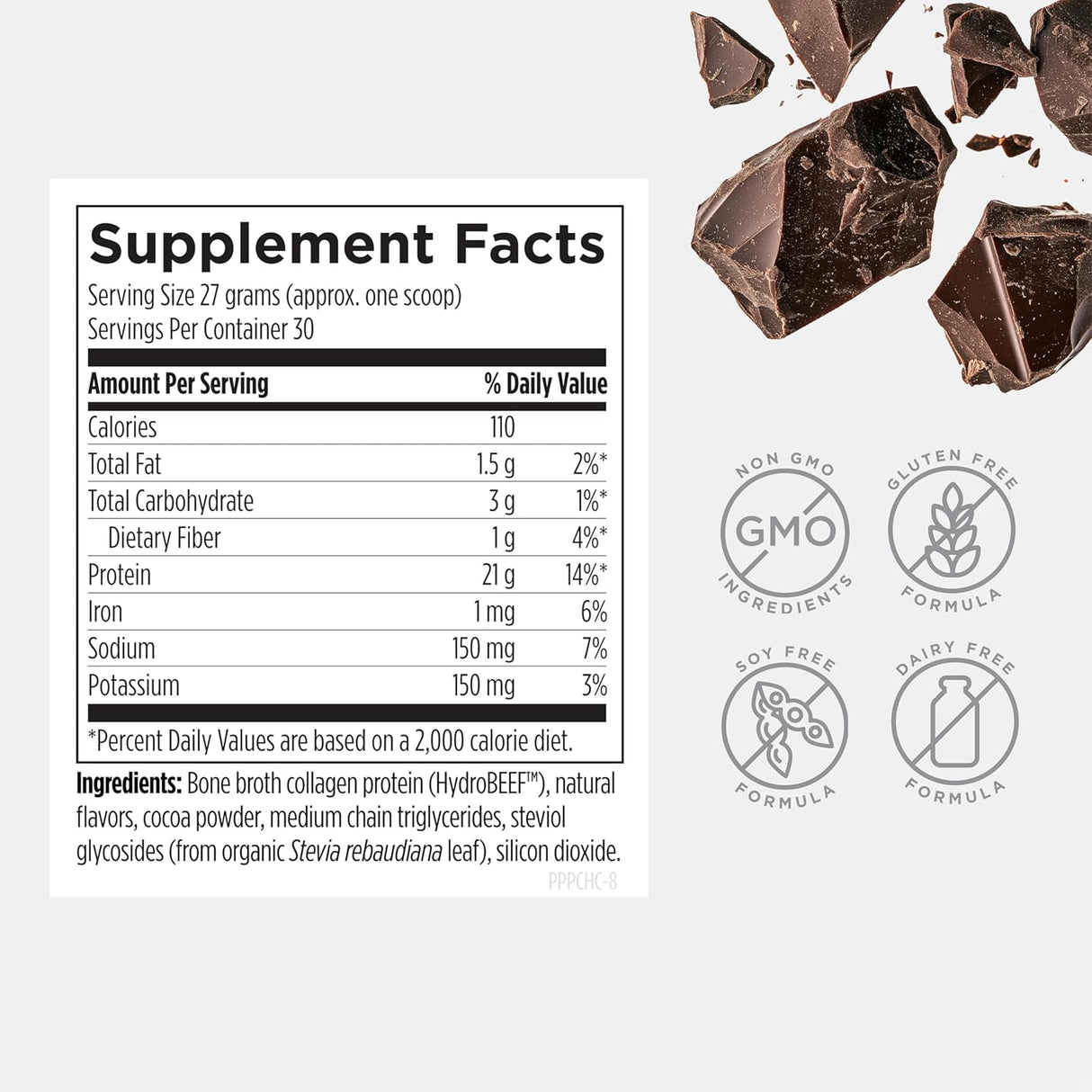 Proteína de Hueso en Polvo de Designs for Health, 21g, Paleo