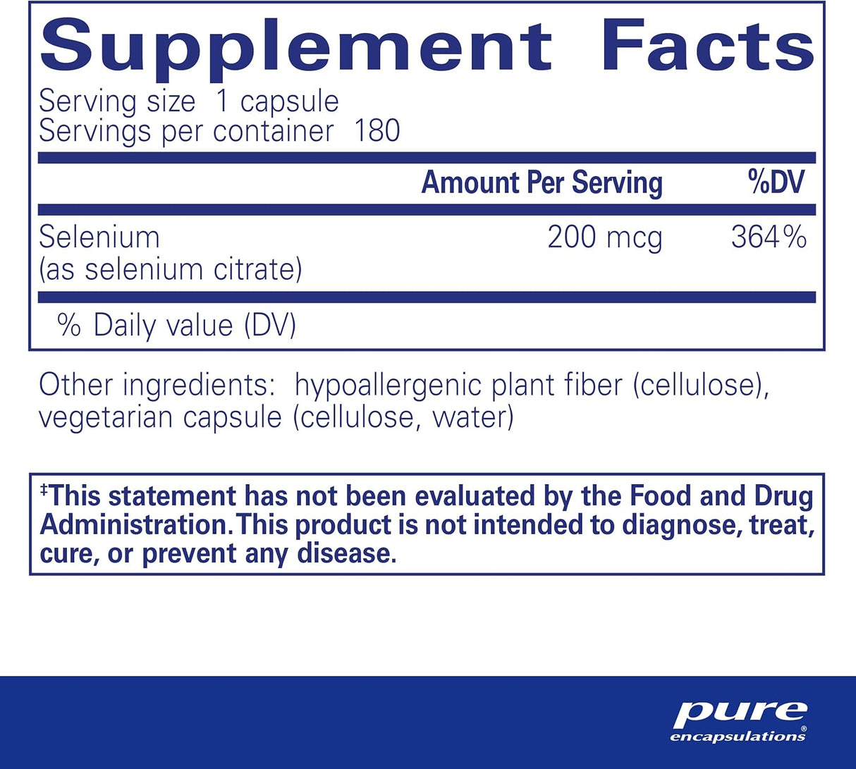 Suplementos Selenio citrato antioxidante hipoalergénico