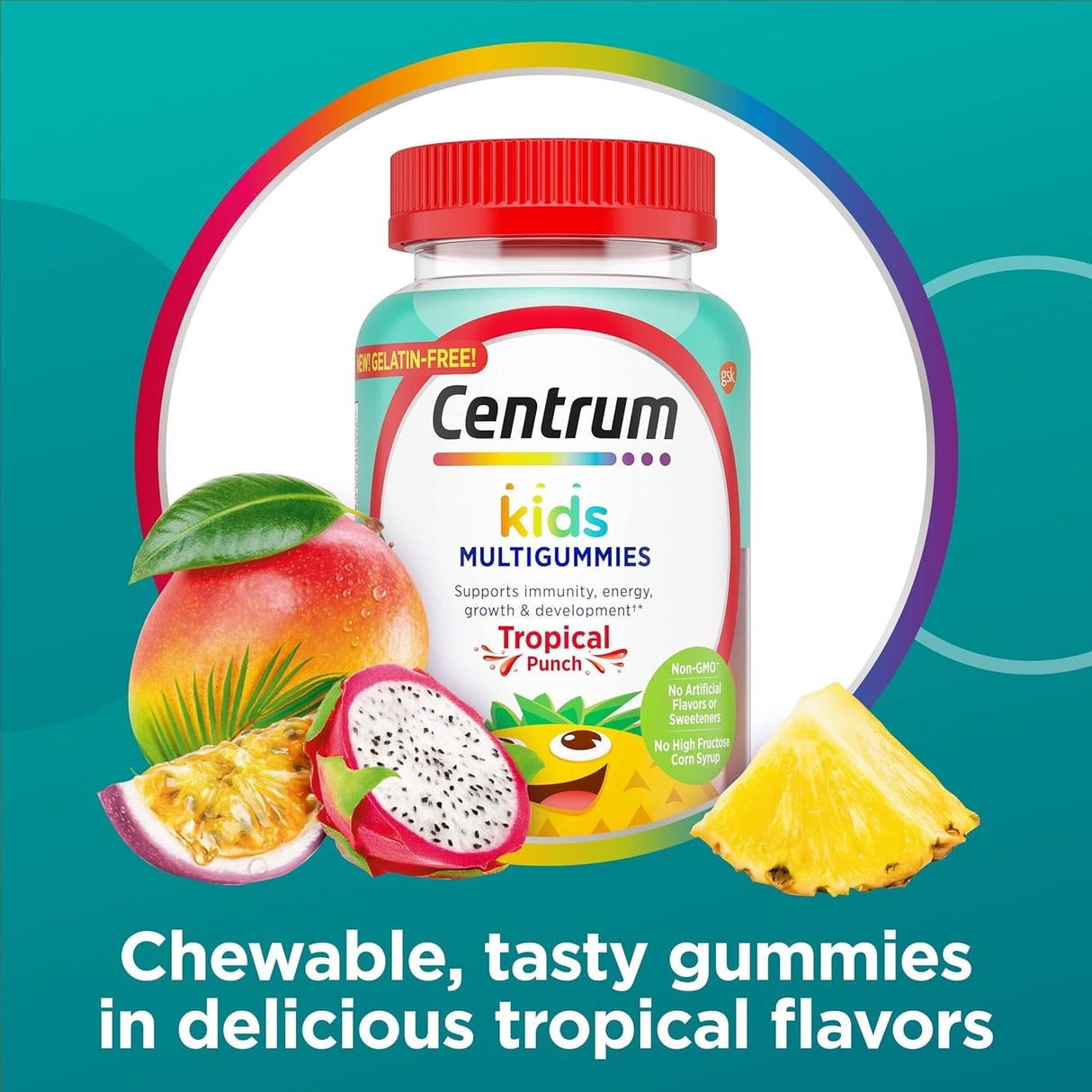 Gomitas Multivitamínicas Centrum Kids, Sabor Tropical, 150 Uds.