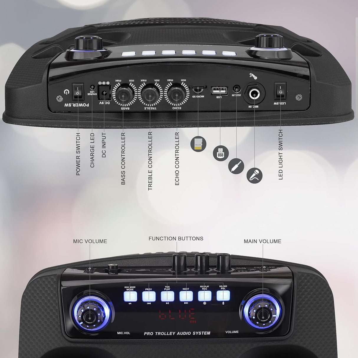 Parlante Portátil con Bluetooth PYLE-PRO PPHP127B