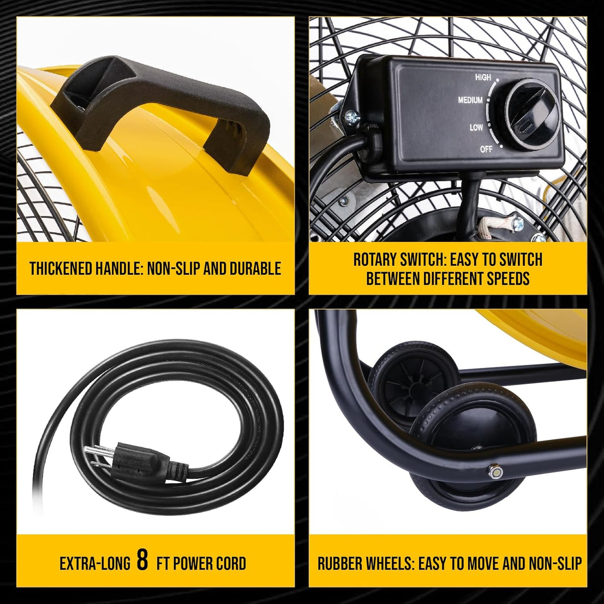 Ventilador Industrial Tornado 3 Velocidades 8540 CFM 1/3 HP