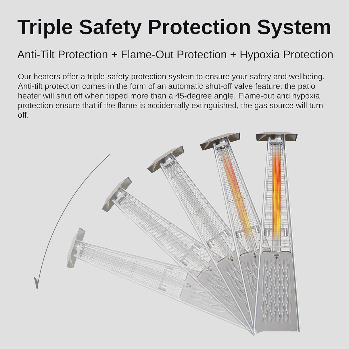 Calentador de patio de 48000 BTU de propano