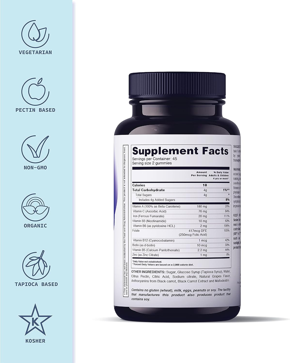 Suplemento Iron Plus Gummy Vitamina Hierro con vitamina C