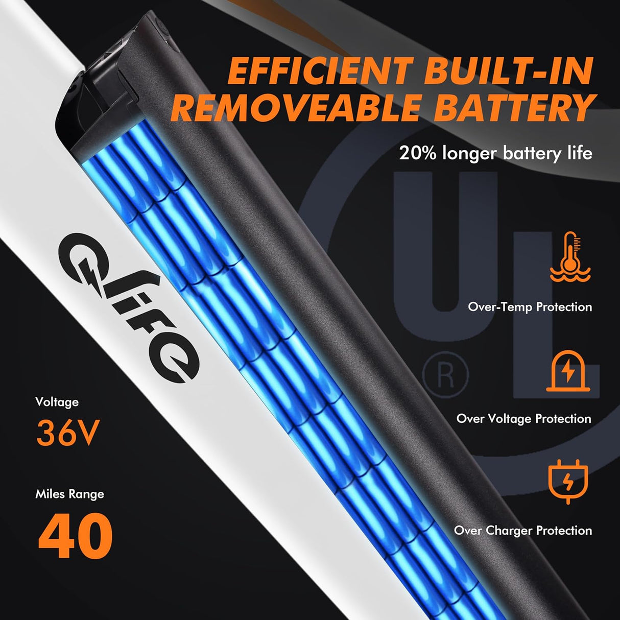 Bicicleta Eléctrica Cityone 26 750W, Batería Extraíble, 7 Velocidades