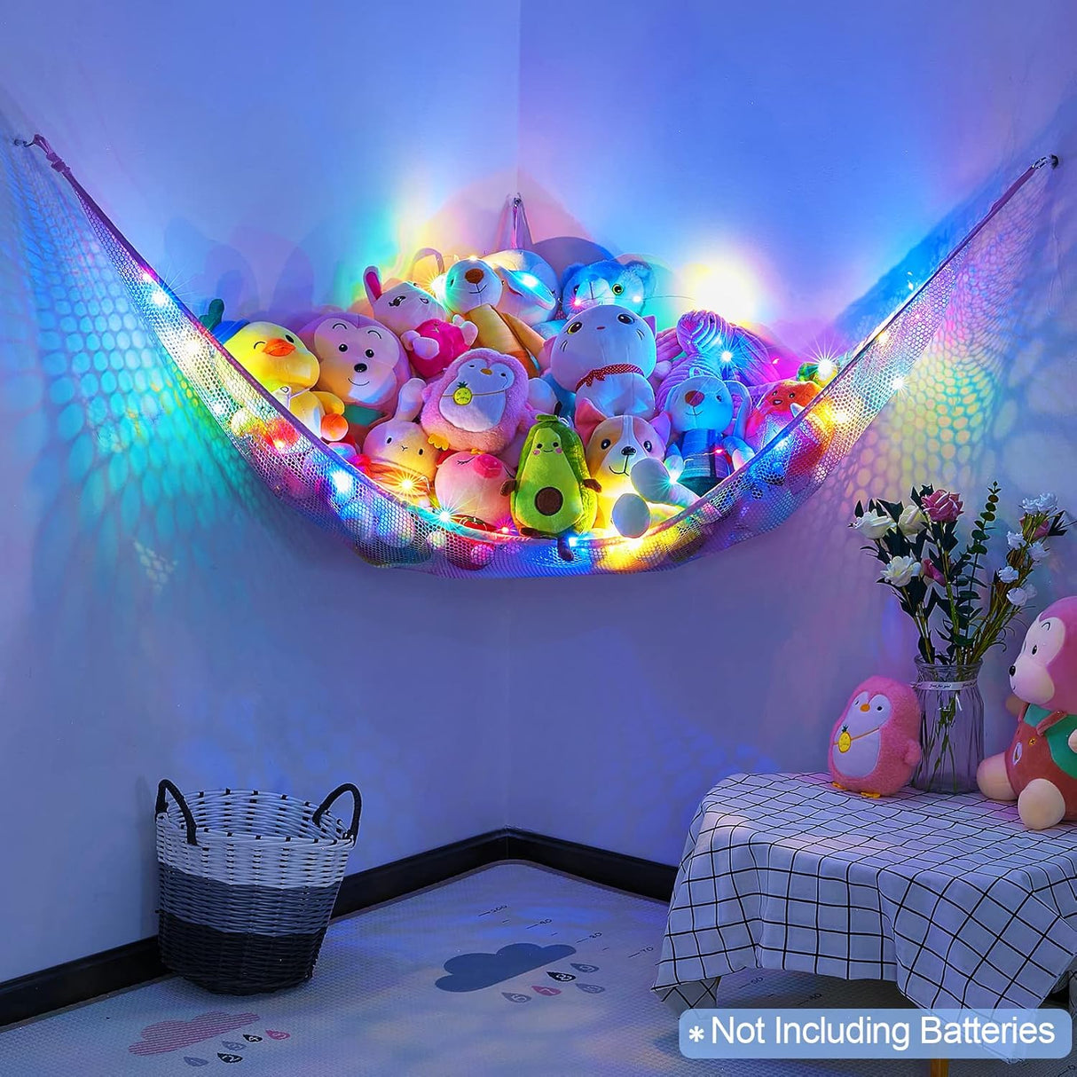 Hamaca para Peluches Basumee con Luz LED y Control Remoto