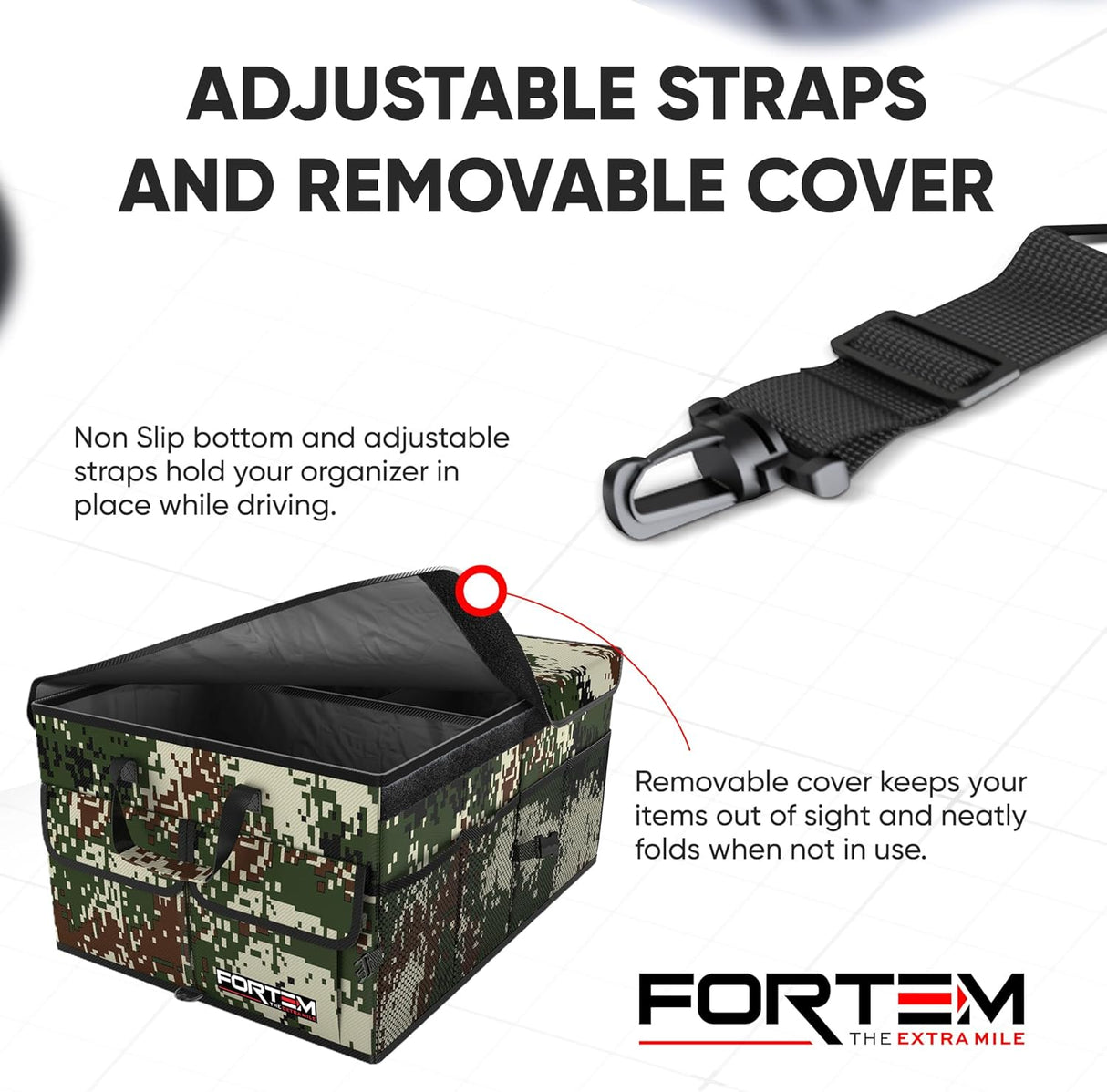 Organizador de Maletero FORTEM, 50L, Multi Compartimentos, Standard