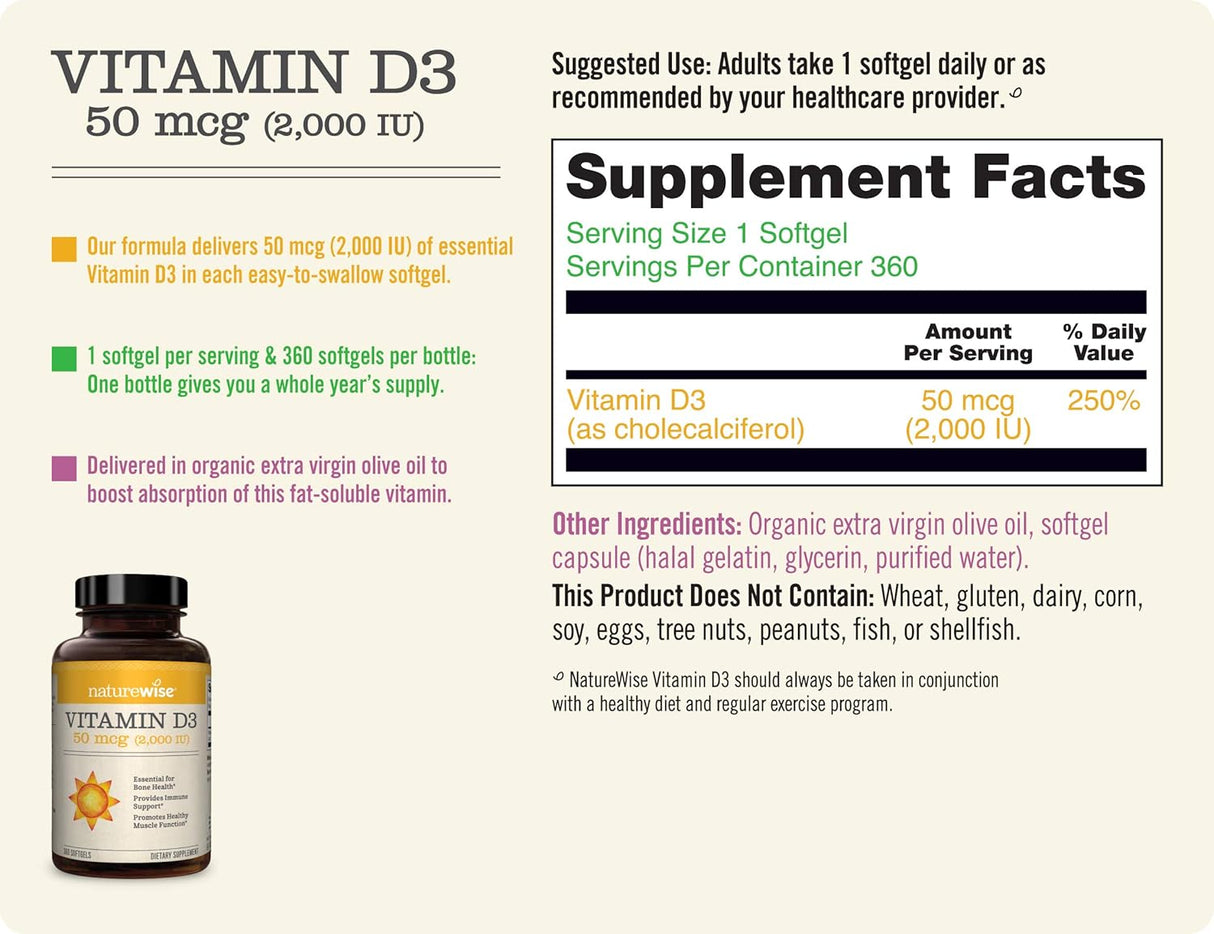 Suplementos Alimenticios Cápsulas de gel de vitamina D3