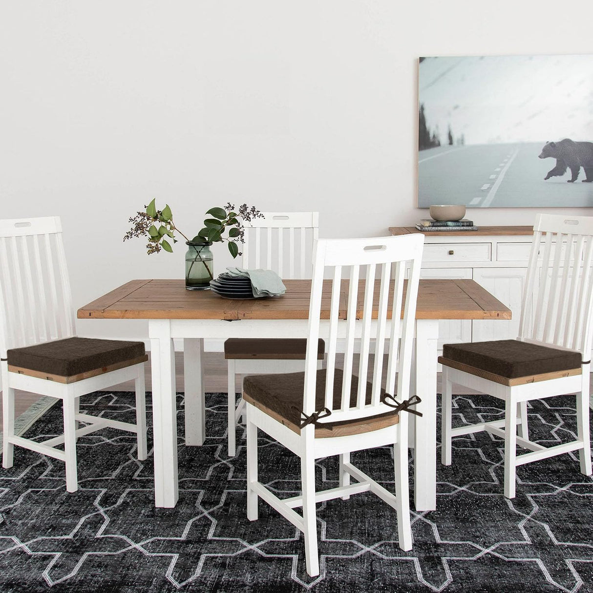 Cojines para Sillas de Comedor Cozyide, 4 Pack, 16 x 16