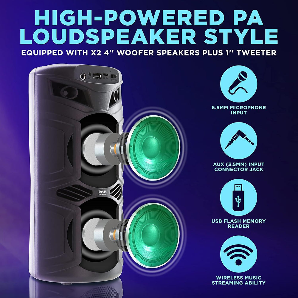 Altavoz PA portátil Bluetooth de 200 W PYLE-PRO PPHP2416B