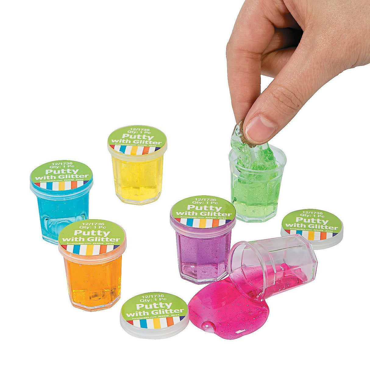 Mini Clear Putty con brillo (4 docenas)