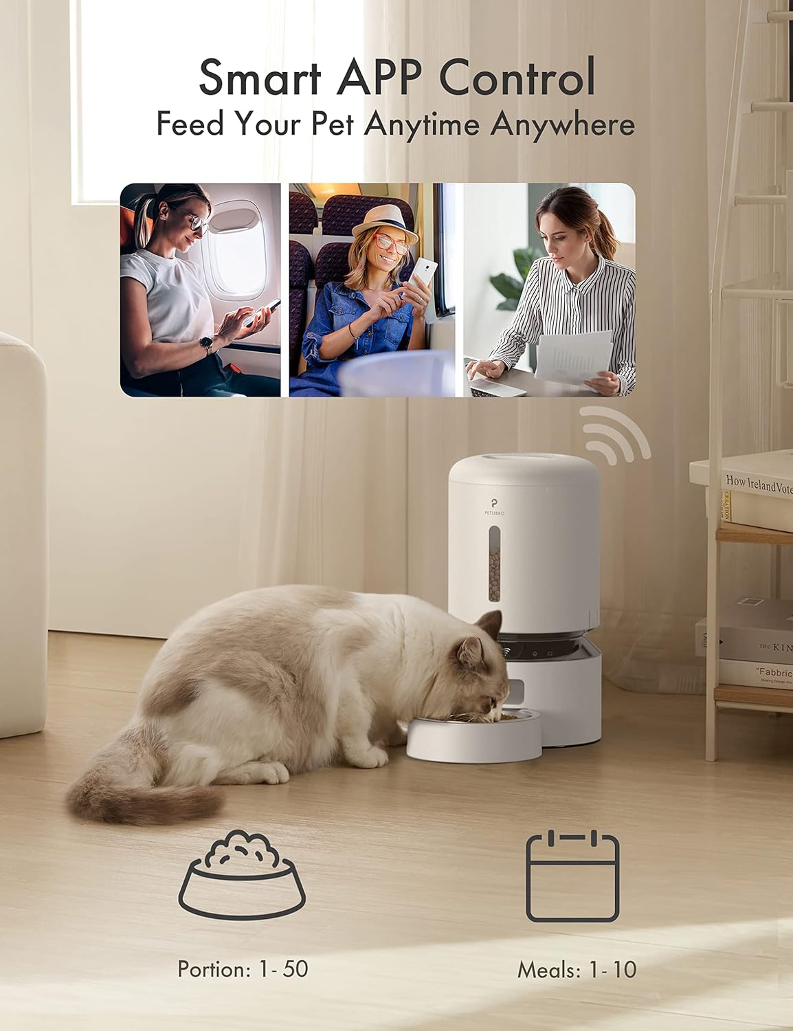Comederos automático para gatos alimentador WiFi 5G