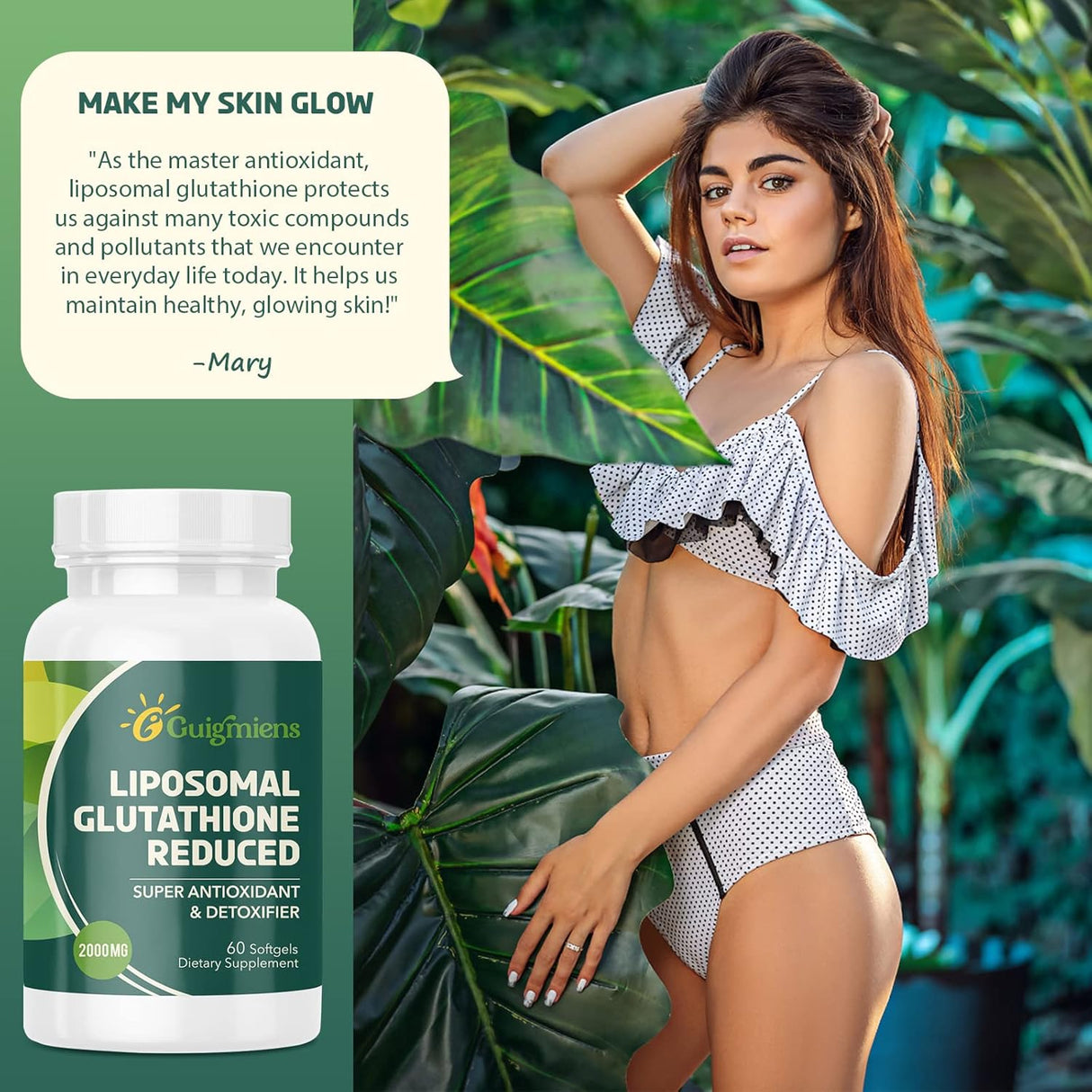 Suplementos Alimenticios de glutatión con ácido hialurónico