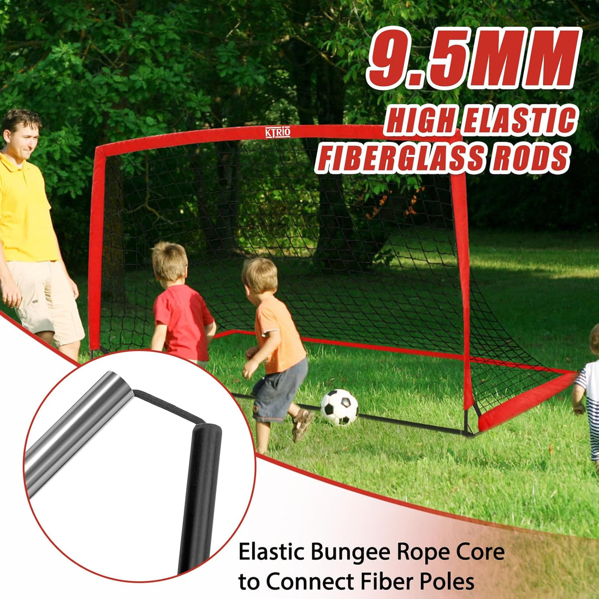 KTRIO Red de fútbol para portería de fútbol
