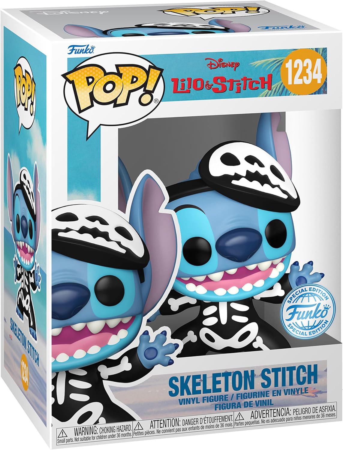 Funko Pop! Stitch Esqueleto Edición Especial Modelo 1234