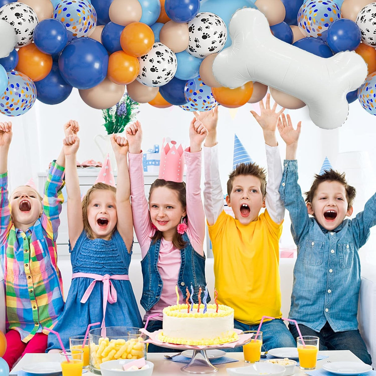 Kit Decoración Fiesta Cumpleaños Azul para Niños y Bebés